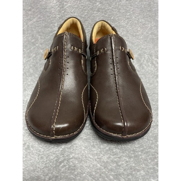 Clarks Un.Loop Women’s Brown Leather Ortholite Slip On Shoes Size 7 M - Picture 13 of 16